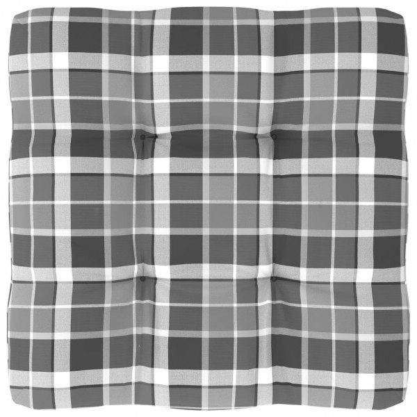Cama de sofá de paletes de tecido cinza quadrado 80x80x12 cm D
