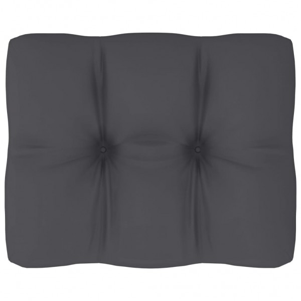 Cojín para sofá de palets de tela antracita 50x40x12 cm D