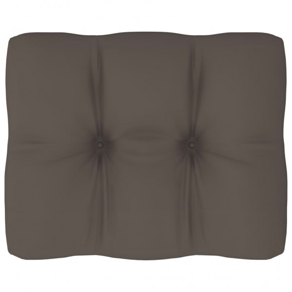 Cojín para sofá de palets gris taupe 50x40x10 cm D