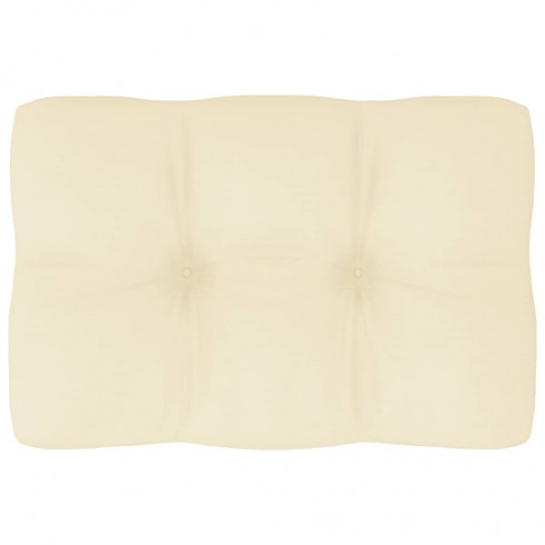Cama de sofá de paletes de tecido creme 60x40x12 cm D