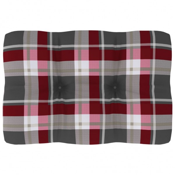 Cusco para sofá de paletes de tecido quadrado vermelho 60x40x12 cm D