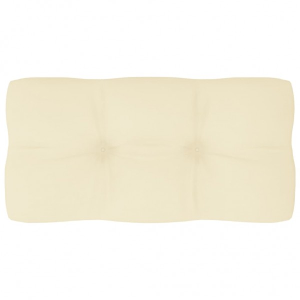 Cojín para sofá de palets tela crema 80x40x12 cm D