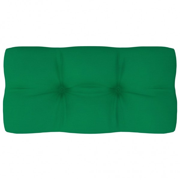 Cojín para sofá de palets tela verde 80x40x12 cm D