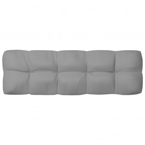 Cojín para sofá de palets tela gris 120x40x12 cm D