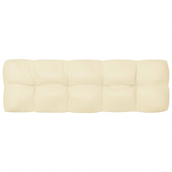Cama de sofá de paletes de tecido creme 120x40x12 cm D