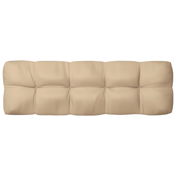 Cojín para sofá de palets de tela beige 120x40x12 cm D