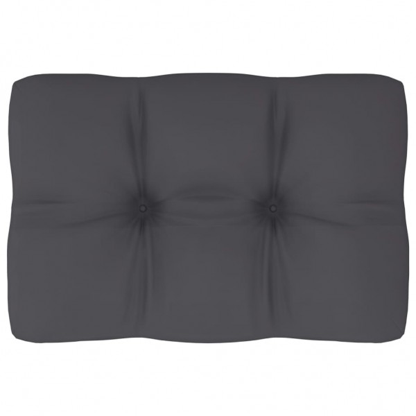 Cojín para sofá de palets de tela gria antracita 60x40x12 cm D