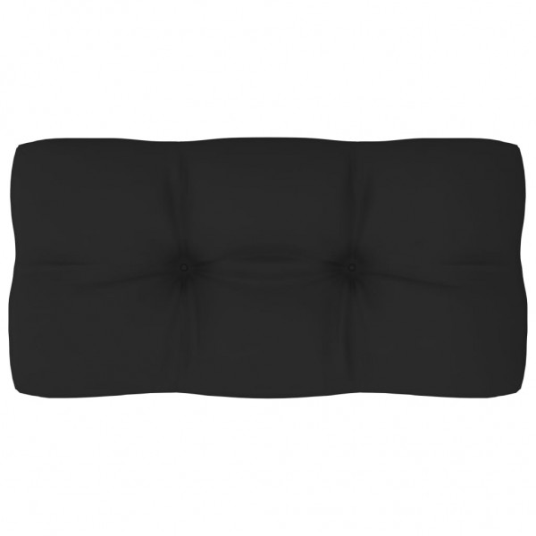 Cama de sofá de paletes de tecido preto 80x40x12 cm D
