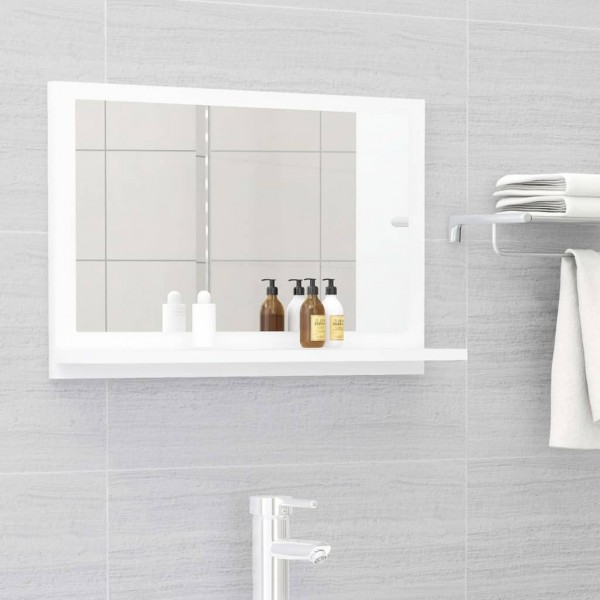Espejo de baño madera contrachapada blanco 60x10.5x37 cm D