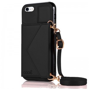 Carcaça COOL para iPhone 7 / 8 / SE (2020) / SE (2022) Black Wallet Pendant D