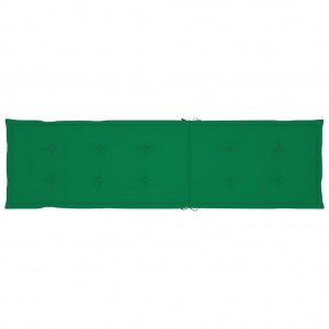 Cojín para tumbona verde (75+105)x50x3 cm D