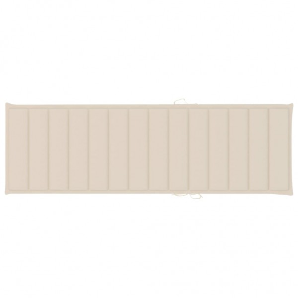 Cama de cama de tecido Oxford creme 200x60x3 cm D