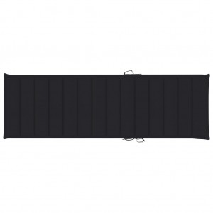 Cama de cama de tecido Oxford preto 200x60x3 cm D