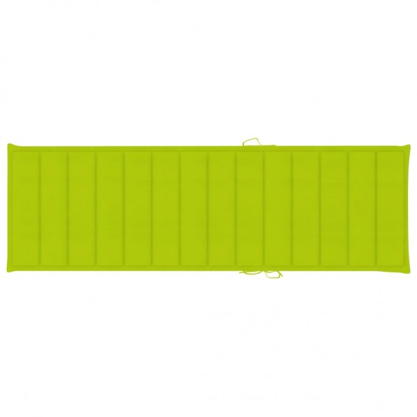 Cojín para tumbona tela verde brillante 200x60x3 cm D