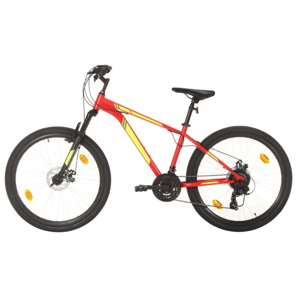 Bicicleta de montanha 21 velocidades 27.5 polegadas roda 38 cm vermelho D