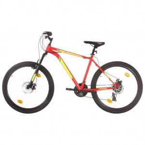 Bicicleta de montanha 21 velocidades 27.5 polegadas roda 50 cm vermelho D