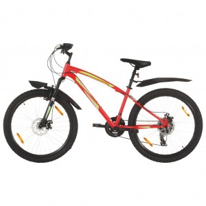 Bicicleta de montanha 21 velocidades roda 26 polegadas 36cm vermelho D