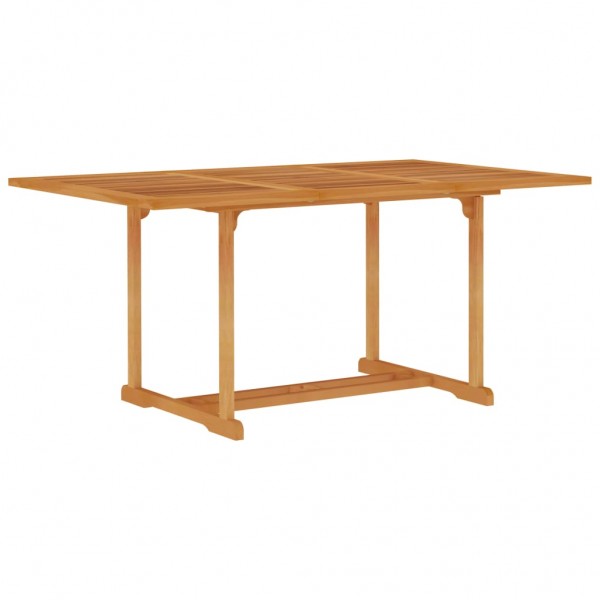 Mesa de jardín de madera maciza de teca 150x90x75 cm D