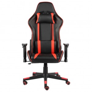 Cadeira de gaming giratória PVC vermelho H