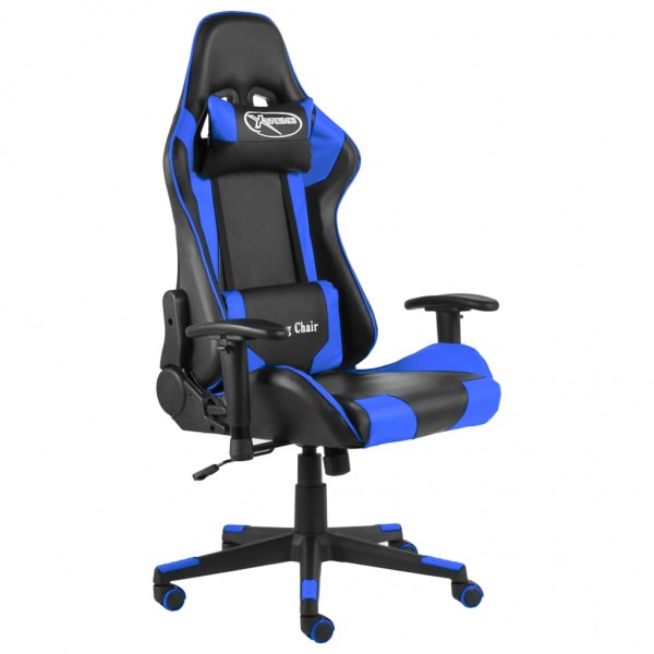 Silla gaming giratoria PVC azul D