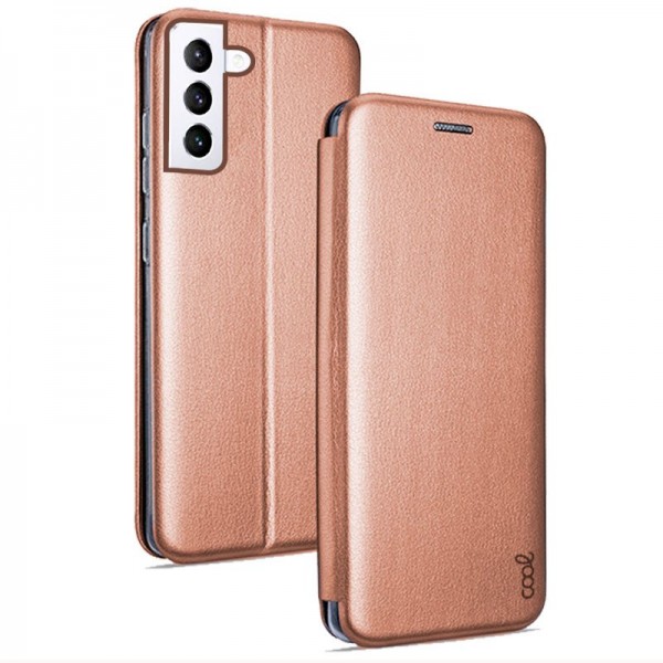 Fundação COOL Capa de Flip para Samsung G996 Galaxy S21 Plus Elegância Rose Gold D