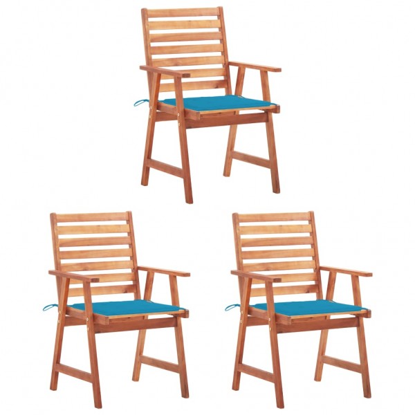 Cadeiras de madeira maciça e almofadas D