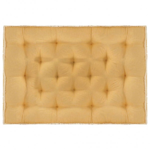Cojín para sofá de palets amarillo 120x80x10 cm D