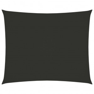 Toldo de vela rectangular tela oxford gris antracita 3.5x4.5 m D