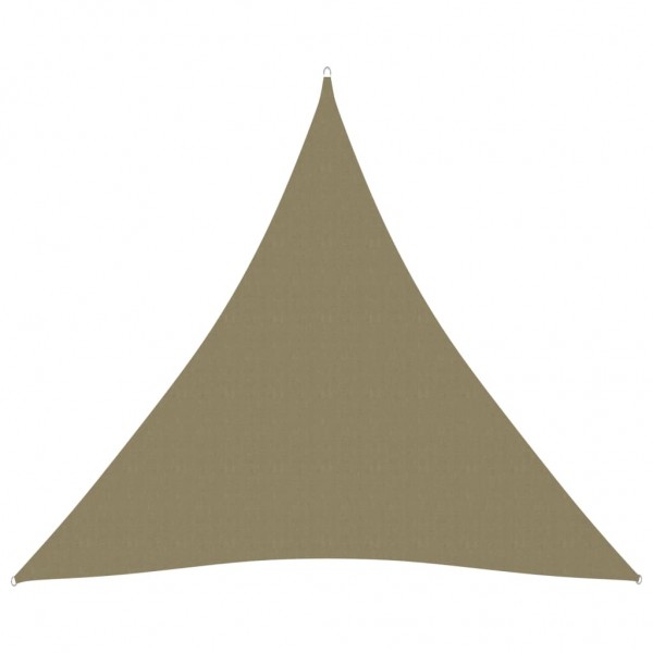 Toldo de vela triangular de tela oxford beige 4.5x4.5x4.5 m D