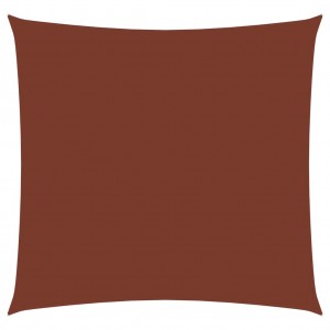 Toldo de vela cuadrado de tela oxford terracota 4.5x4.5 m D