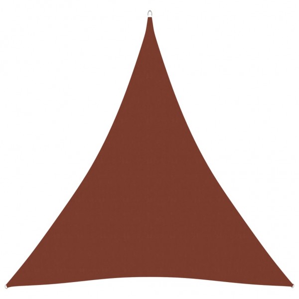 Telhado de vela triangular de tecido Oxford terracota 4,5 x 4,5 x 4,5 m D