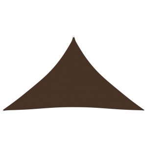 Toldo de vela triangular de tela oxford marrón 4x4x5.8 m D