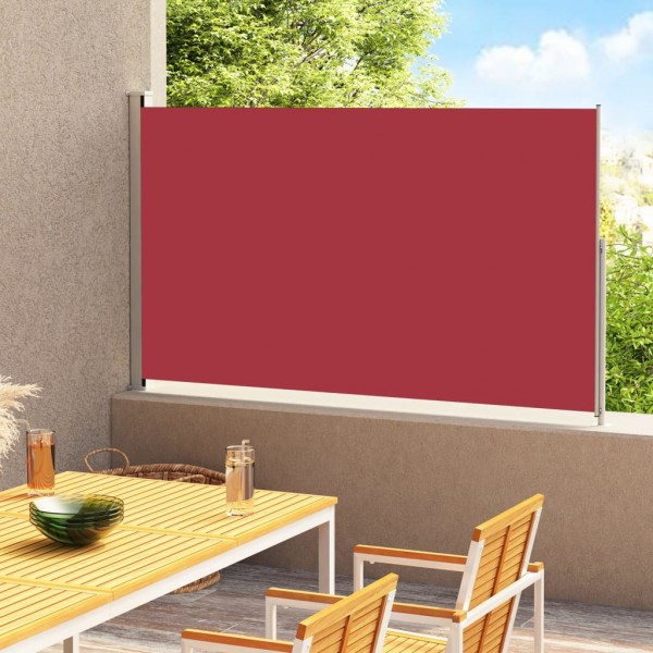 Toldo lateral retráctil de jardín rojo 180x300 cm