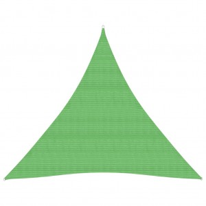 Toldo de vela HDPE verde claro 160 g/m² 4x4x4 m D