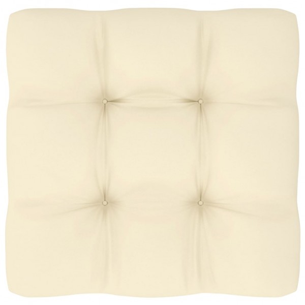 Cojín para sofá de palets tela crema 70x70x12 cm D