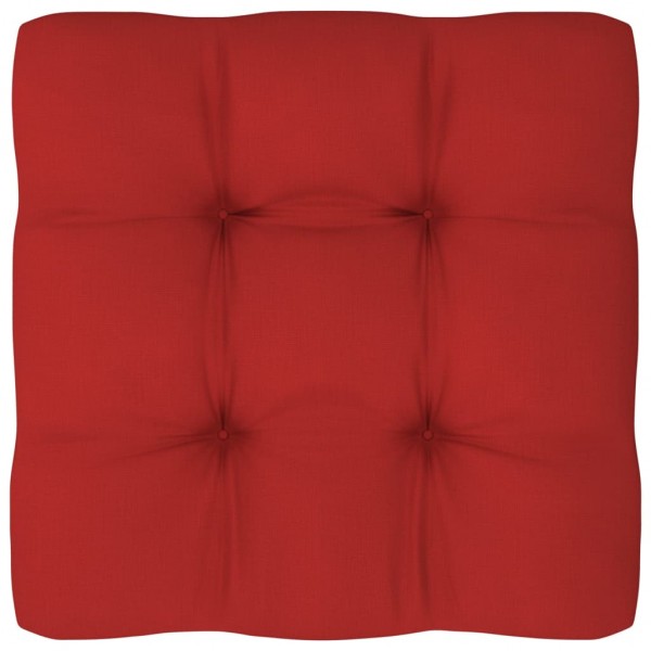 Cojín para sofá de palets de tela rojo 80x80x12 cm D
