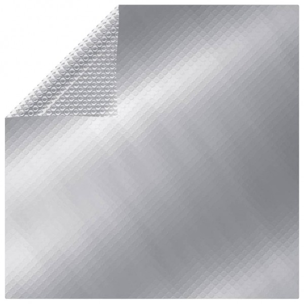Teto solar de piscina flutuante PE retangular prata 10x5 m D