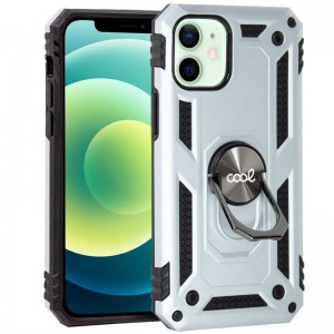 Carcaça COOL para iPhone 12 / 12 Pro anel rígido prata D