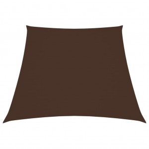 Toldo de vela trapezoidal de tela oxford marrón 2/4x3 m D