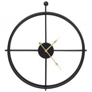 Relógio de parede 52 cm ferro preto H
