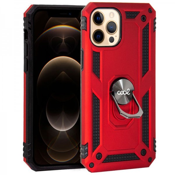Carcasa COOL para iPhone 12 Pro Max Hard Anilla Rojo D