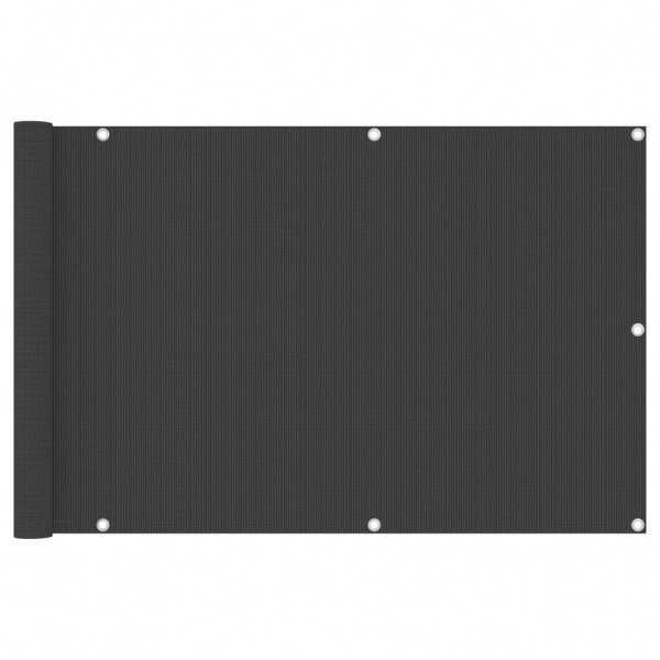 Toldo para balcão HDPE cinzento 90x500 cm D