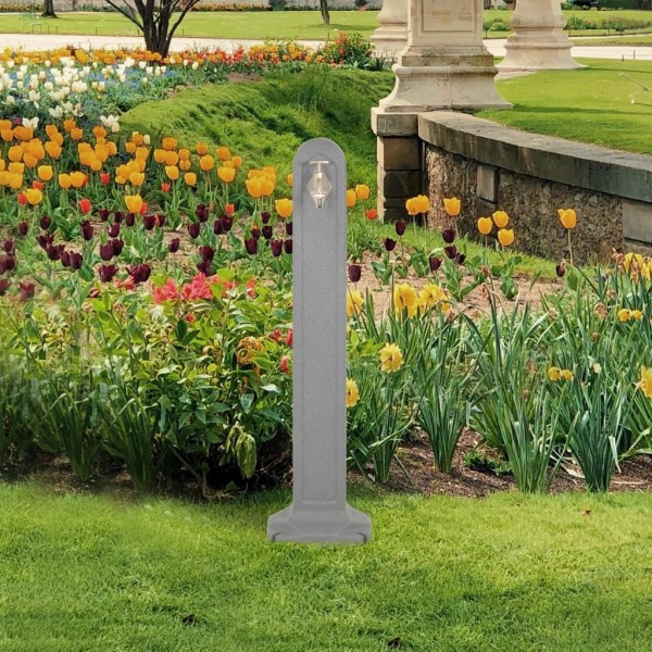 Cisterna de jardín con grifo aspecto de piedra gris claro D