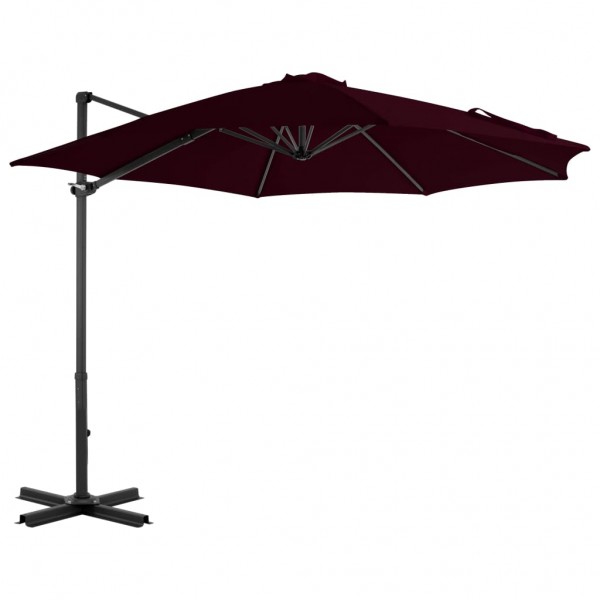 Um guarda-chuva com poste de alumínio 300 cm vermelho D