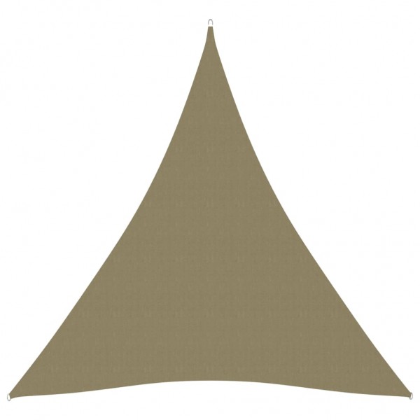 Toldo de vela triangular de tela oxford beige 4x5x5 m D