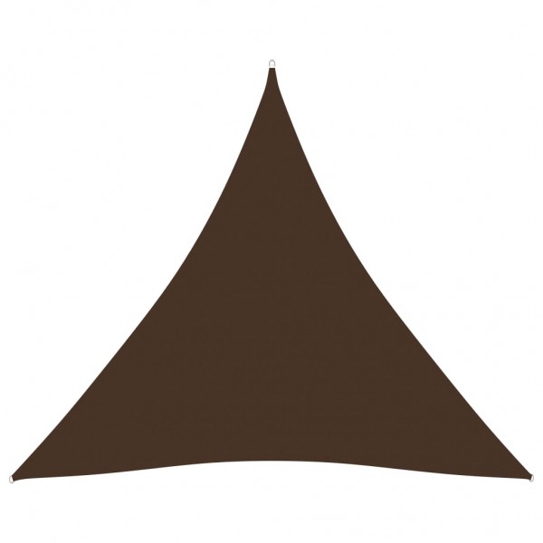 Telhado de vela triangular de tecido Oxford marrom 5x5x5 m D