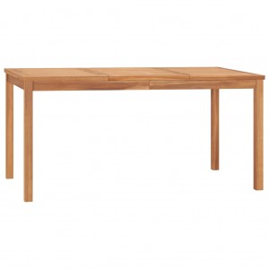 Mesa de comedor de jardín madera maciza de teca 160x80x77 cm D