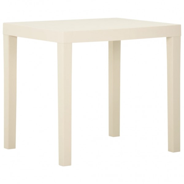 Mesa de jardim de plástico branco 79x65x72 cm D