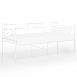 Estructura de sofá cama de metal blanco 90x200 cm D