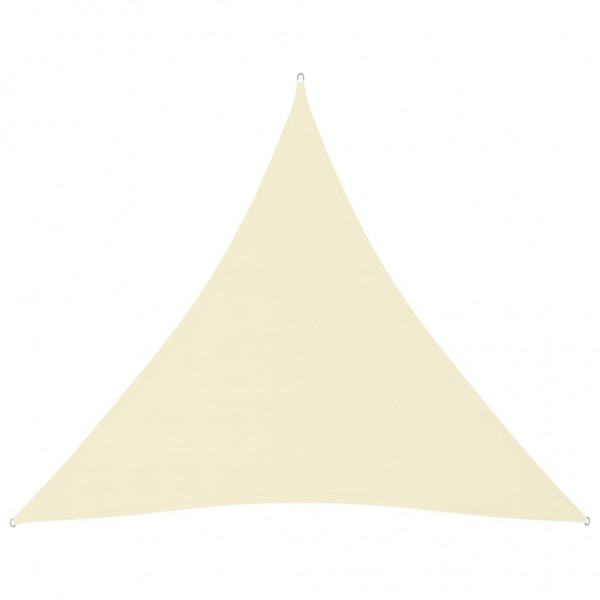 Toldo de vela triangular de tela oxford crema 4x4x4 m D